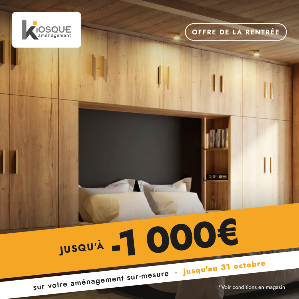 Offre de la rentrée : jusqu'à 1 000 € de remise sur votre projet d'aménagement sur mesure